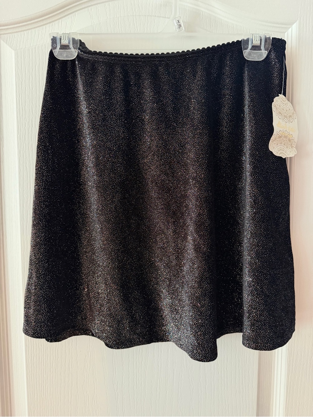 Altar'd State Black Sparkle Mini Skirt